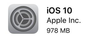 iOS10へのアップデート通知
