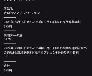 2024年9月15日～2024年10月15日の実績