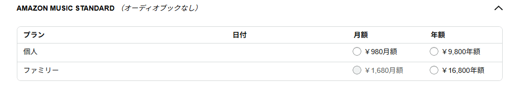Amazon Music Standard